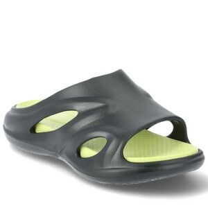 Wonder Nation Boys Sporty Black Lime Slide Sandals Size 11-12 New with tag